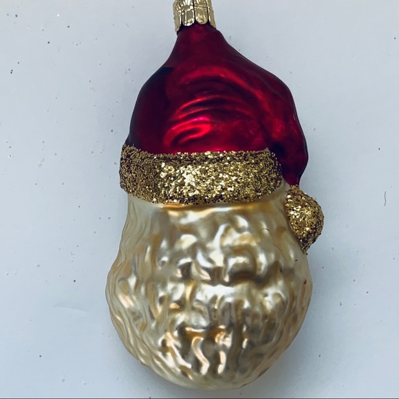 Santa Face Czech Republic Glass Vintage Ornament - Picture 4 of 7